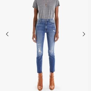 Worn Once Mother Mid Rise Dazzler Ankle Fray Weekend Warrior Size 31